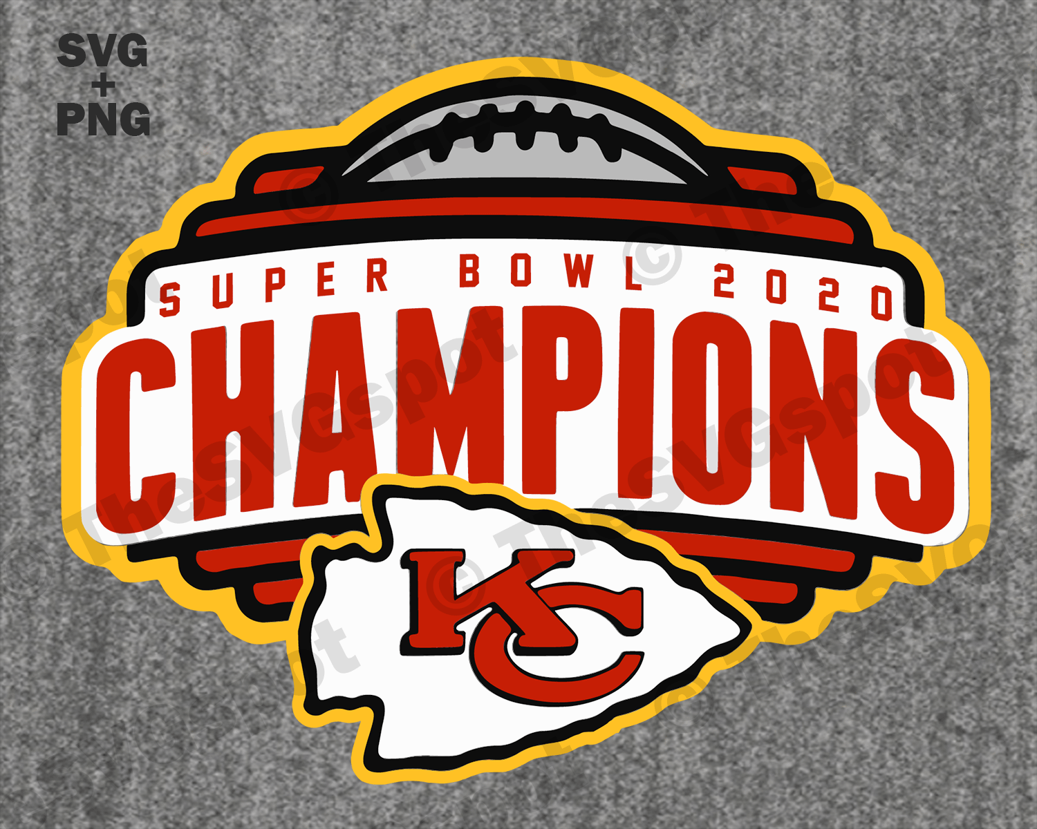 Download Kansas City Chiefs Super Bowl 2020 Champions SVG Logo ...