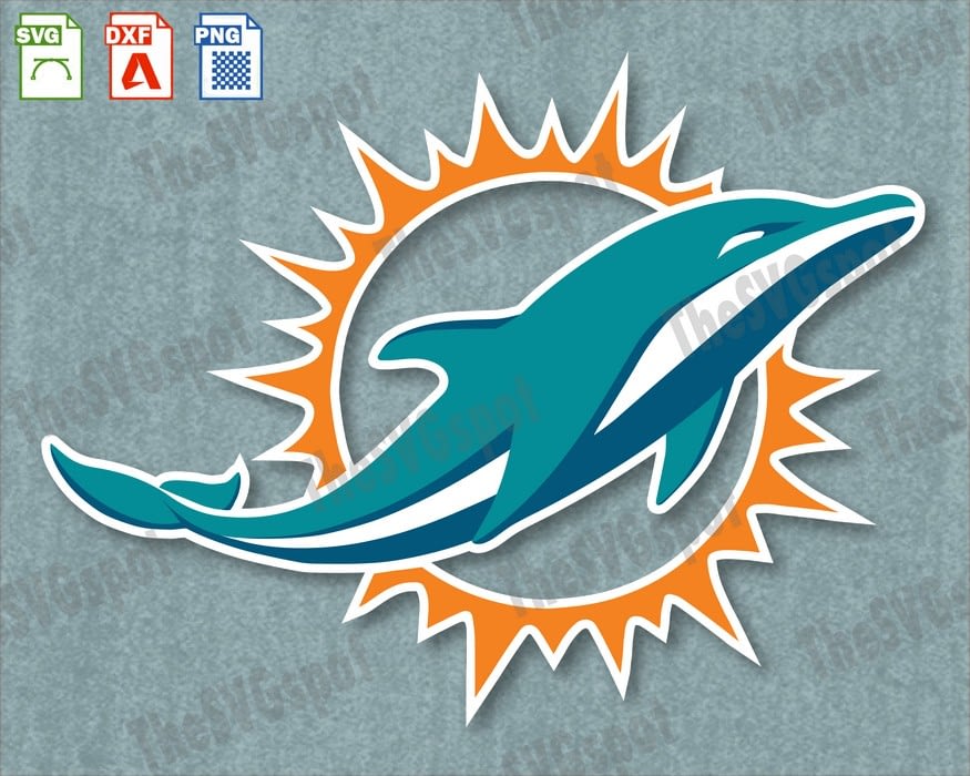 Miami Dolphins Logo - SVG Graphic & Cut File for Cricut or Silhouette